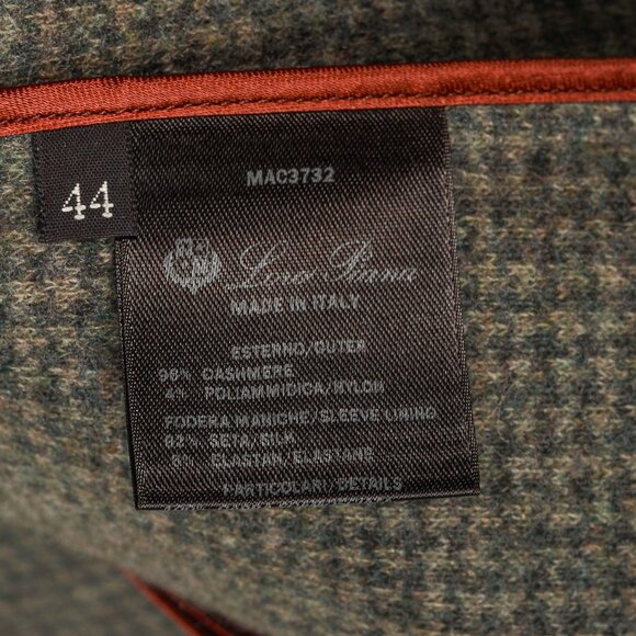 Loro Piana Green Houndstooth Cashmere-Blend Blazer - Picture 9 of 10